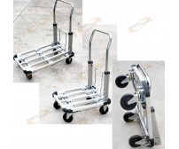 220 LB ALUMINUM 28" FLAT MOVING STURDY EXTENDIBLE COMPACT HAND CART TRUCK DOLLY